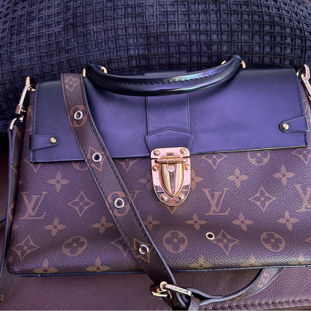 Louis Vuitton Monogram Brown and Black Satchel